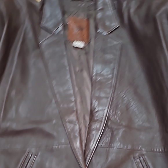 Men's Brown Leather Jacket - Picture 7 of 10